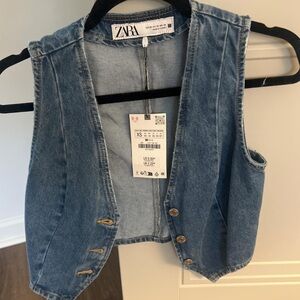 Zara Classic Blue Denim Vest